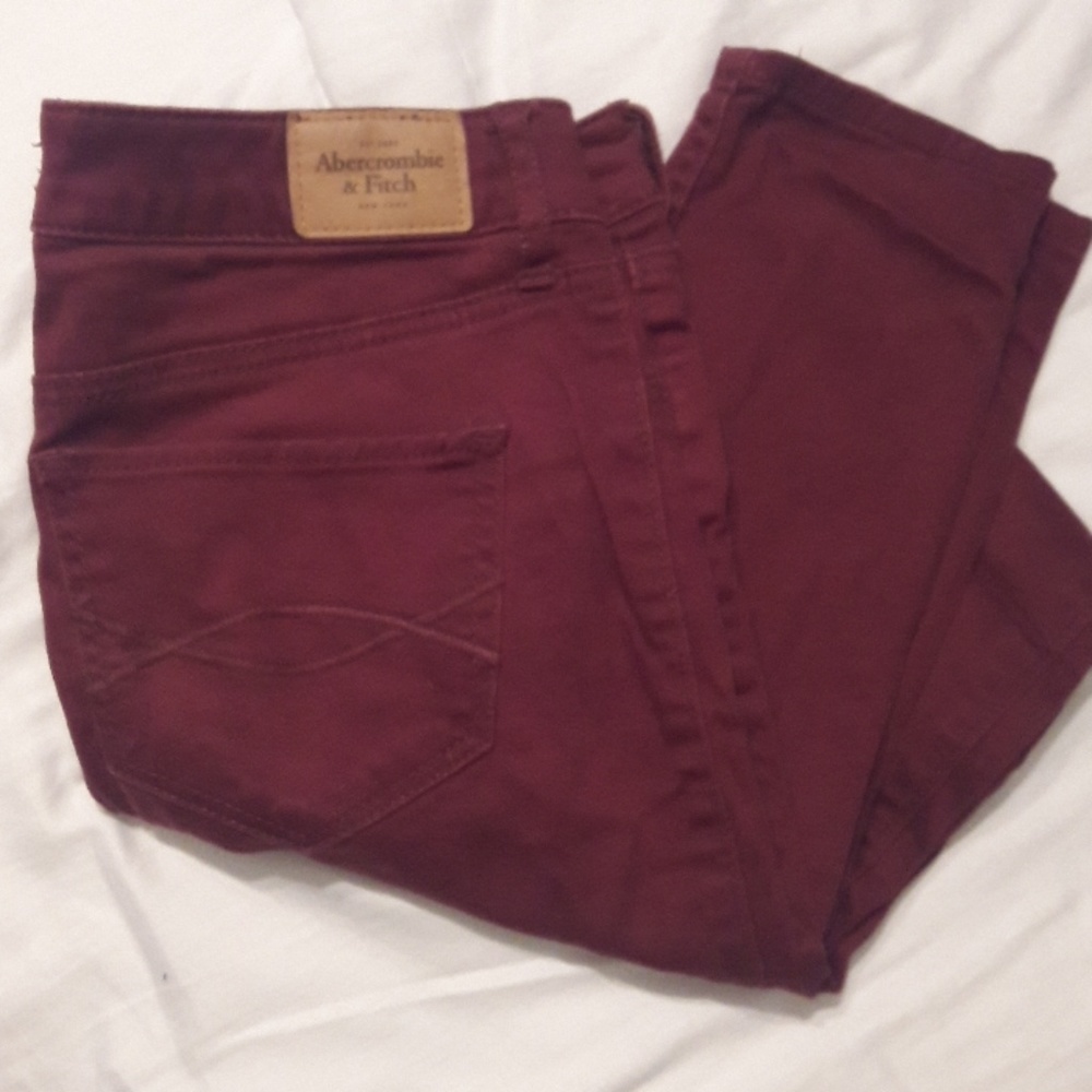 Wine Colored Skinny Jeans sz 4 mid rise